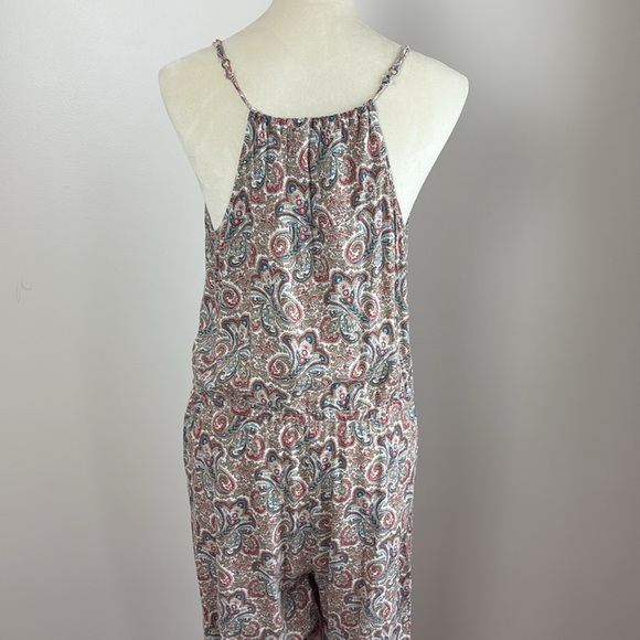 Denim & Supply Ralph Lauren Paisley Jumpsuit Drawstring Waist Romper Size L - Picture 13 of 13
